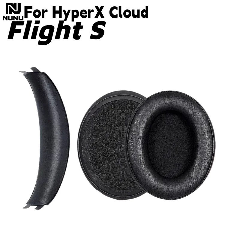 

NUNU Replacement Protein skin memory foam Ear Pads Cushions/Head beam cushion For HyperX cloud Flight S Headphone