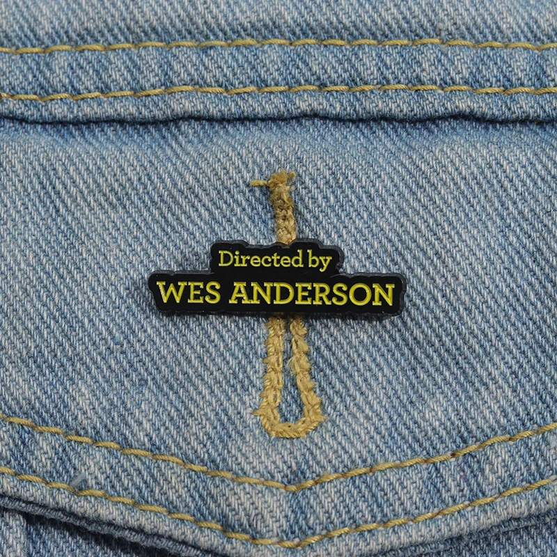 Directed By Wes Anderson Enamel Pins Director Cinema Movies Lapel Badge Clothes Collar Brooches Hat Backpack Accessories Jewelry