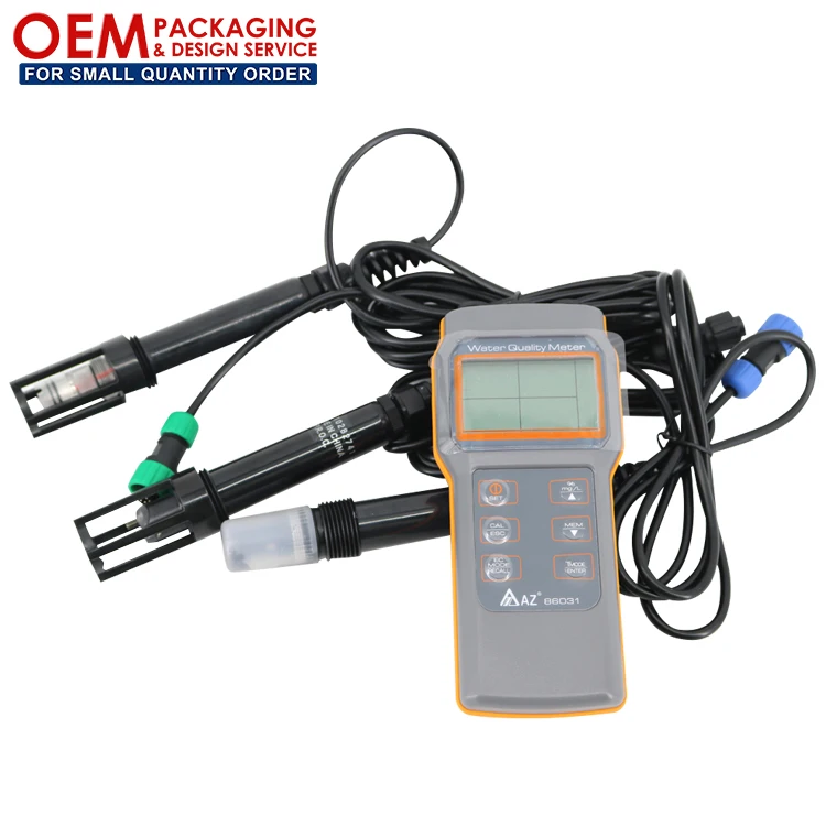 

86031 6-in-1 Digital IP67 Combo Water Quality Tester pH Temperature Conductivity TDS Salt DO Tester (OEM Packaging Available)