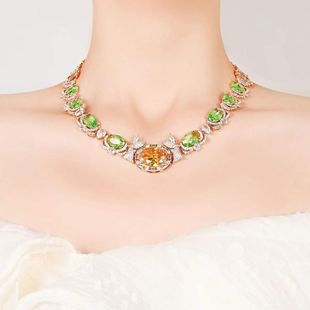 HIBRIDE 2025 New Shiny Palace Style Jewelry Necklace Earrings Dress Suitable for Women's Wedding Ball Everyday Gifts S-926