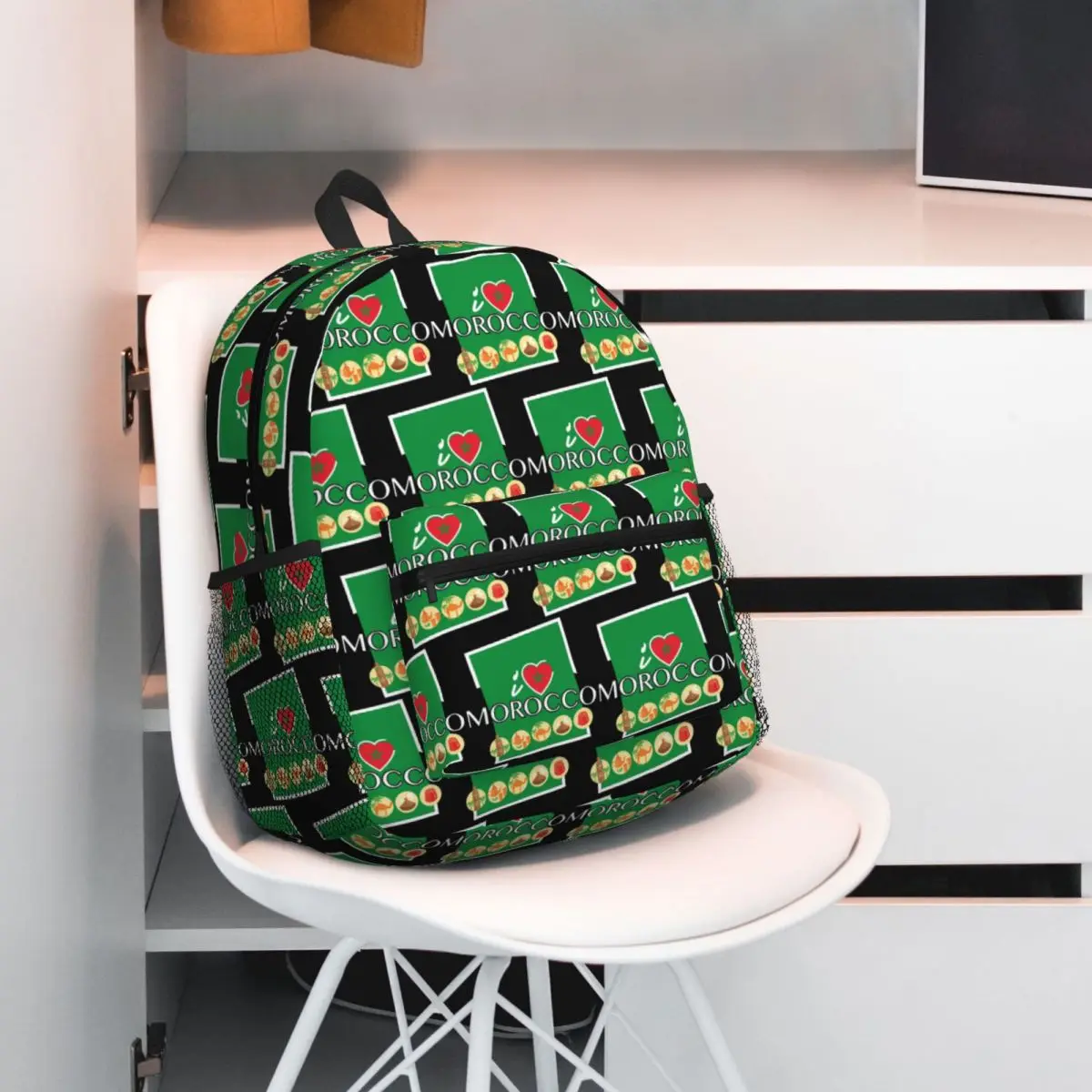 

Morocco Proud Moroccan Heritage Lion Flag Kingdom Backpack Student BookBag Children School Bag Laptop Shoulder Bags for Boy Girl
