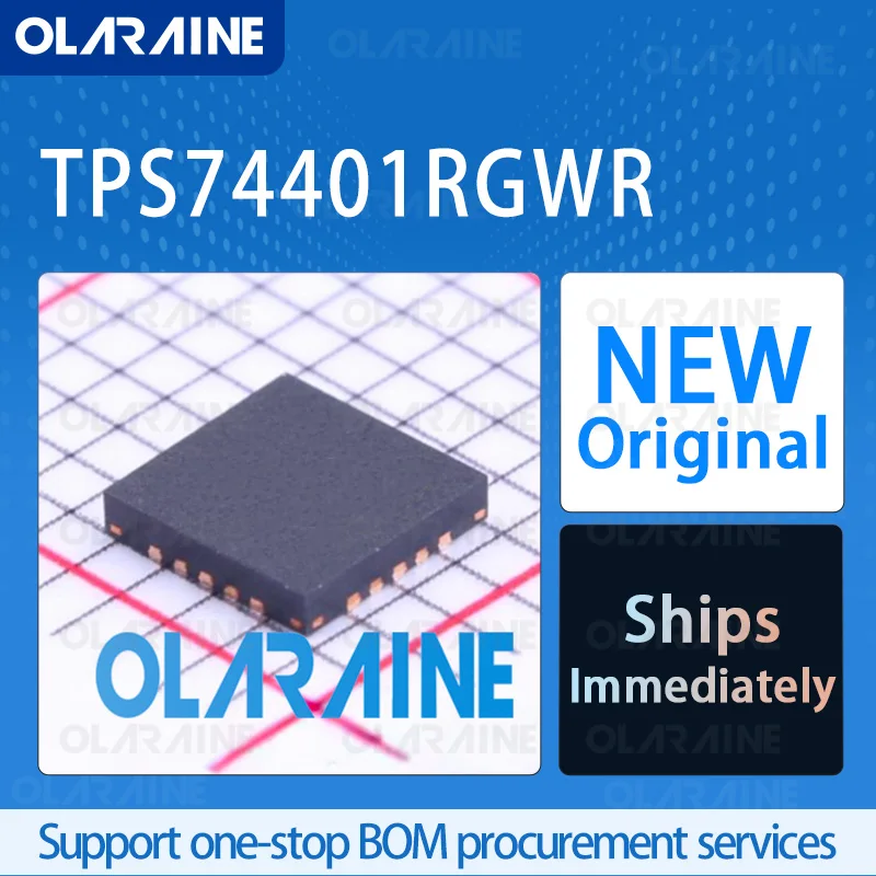 5/10/100Pcs TPS74401RGWR VQFN-20 original ic chip Low dropout voltage regulators RoHS Current: 3 A 1 Output Voltage 5.5 V