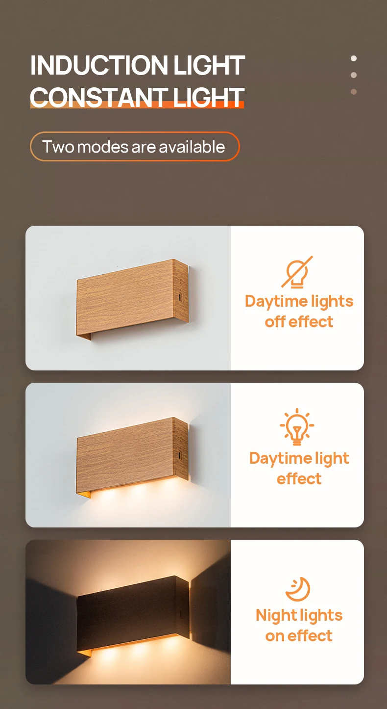LED nagel freie magnetische Wand leuchte 6w mit Batterie Touch drei Farben unendlich dimmen Innendekoration Nacht Korridor Beleuchtung – Detail 8