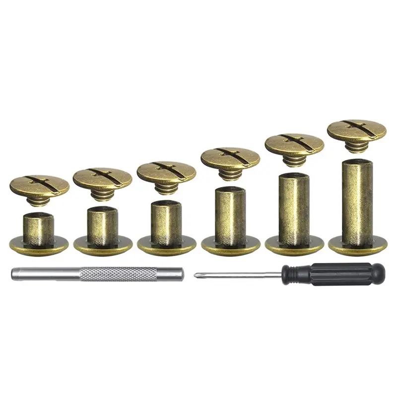 BAAG-Chicago Binding Screws Assorted Screw Rivets Chicago Screws Leather Rivets D