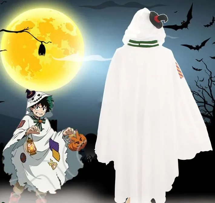 Boku No Hero Academia My Hero Academia Midoriya Izuku Halloween Hallowmas Cloak Cape Tops Uniform Outfit Cosplay Costume And Wig