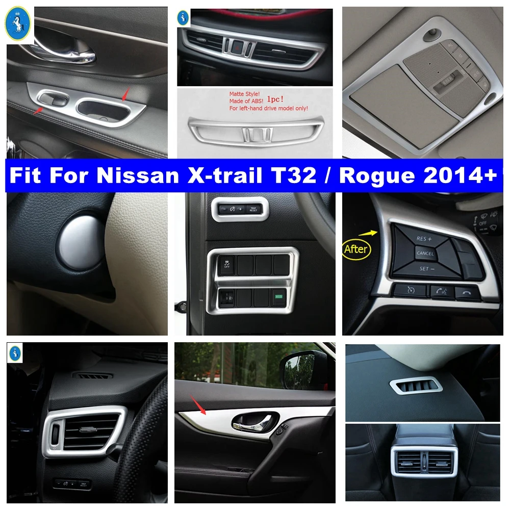 

Для Nissan X-trail T32 / Rogue 2014-2020 матовый центральный воздушный переменный ток / дверная чаша / кнопка подъема, крышка панели, отделка, аксессуары для интерьера