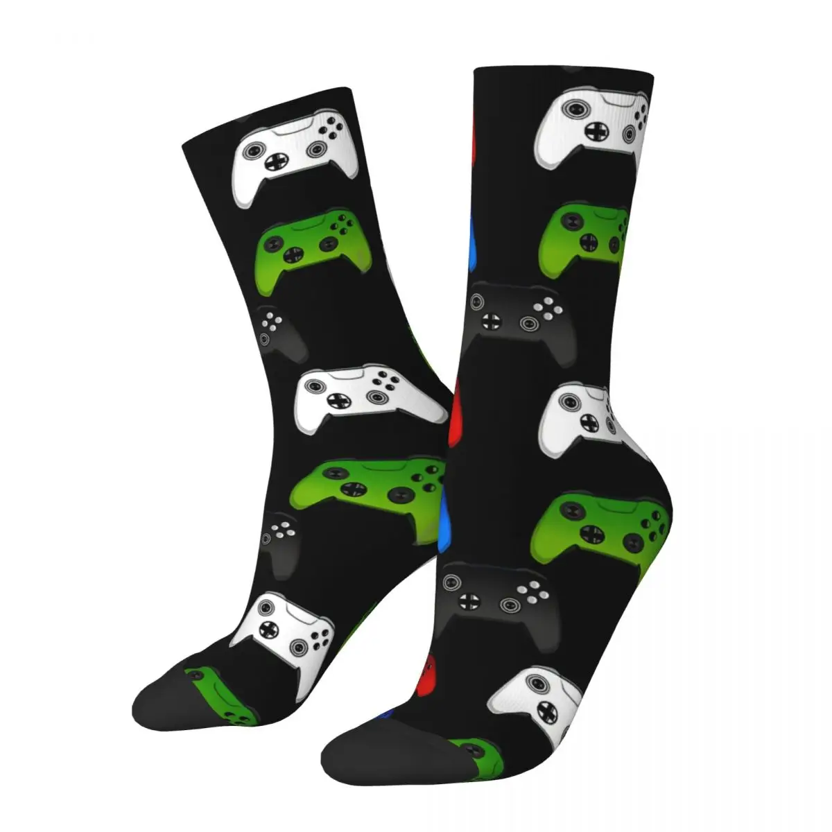 Hip Hop Vintage Gamer Life Crazy Men's Socks Unisex Game Controller Harajuku Seamless Printed Novelty Crew Sock Boys Gift