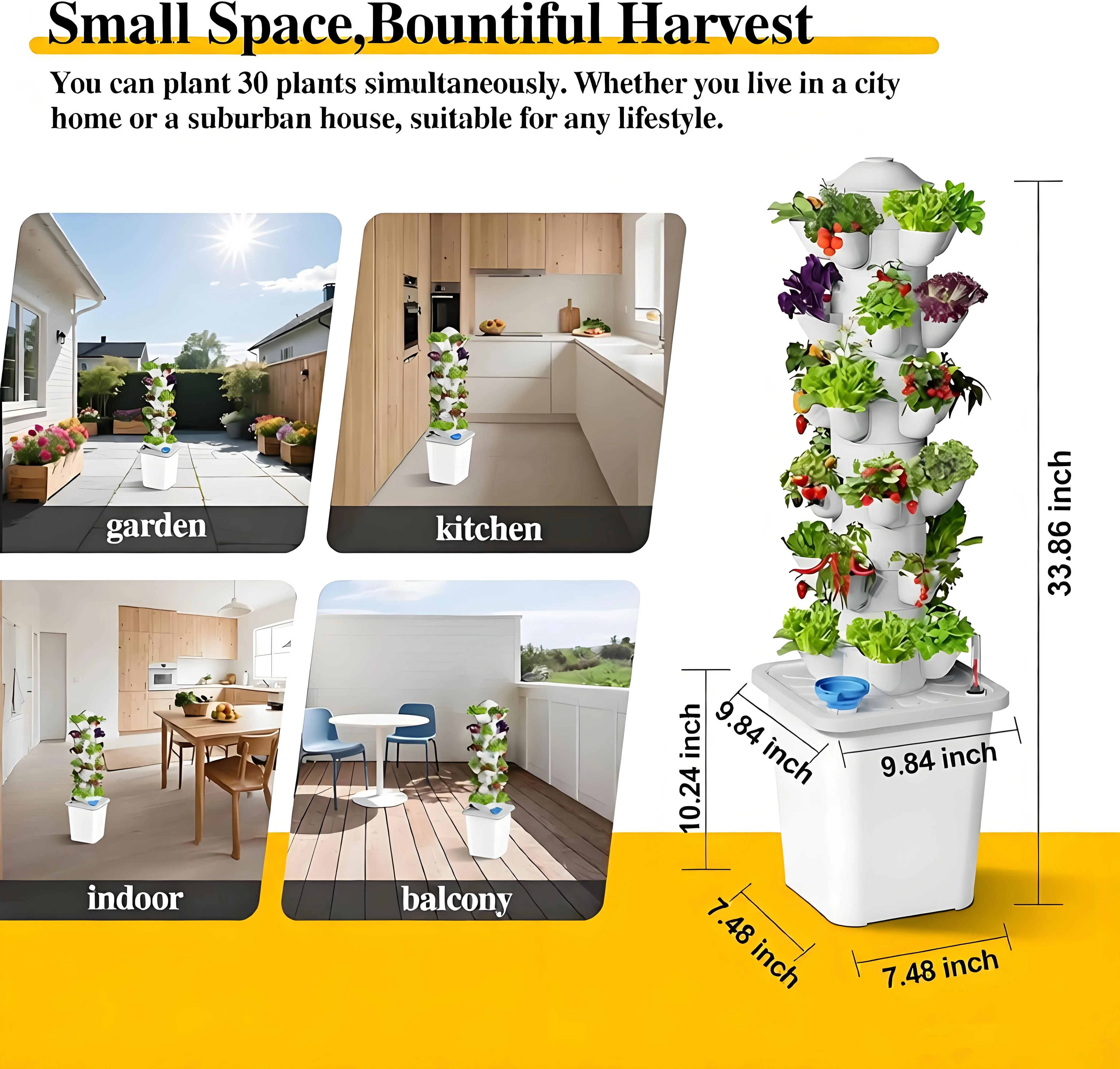مجموعة نظام الزراعة المائية، ت - مراجعة Hydroponic Tower وسعره
