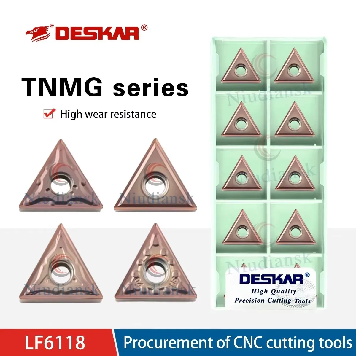 Many Specification TNMG SeriesTNMG160404/08-MA/MS/MQ/HA/HS/JMS/R-S/L-S LF6118 Numerical Control Outer Circle Turning Blades Tool