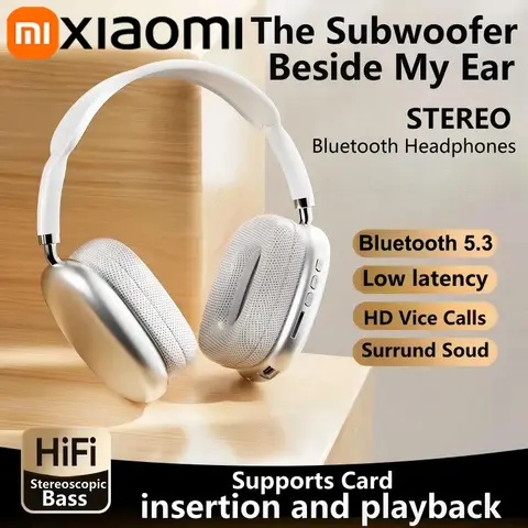 Xiaomi P9 무선 블루투스 헤드셋 야외 스포츠 게임용 무선 헤드폰, 마이크 소음 차단 블루투스 5.3 이어 버드