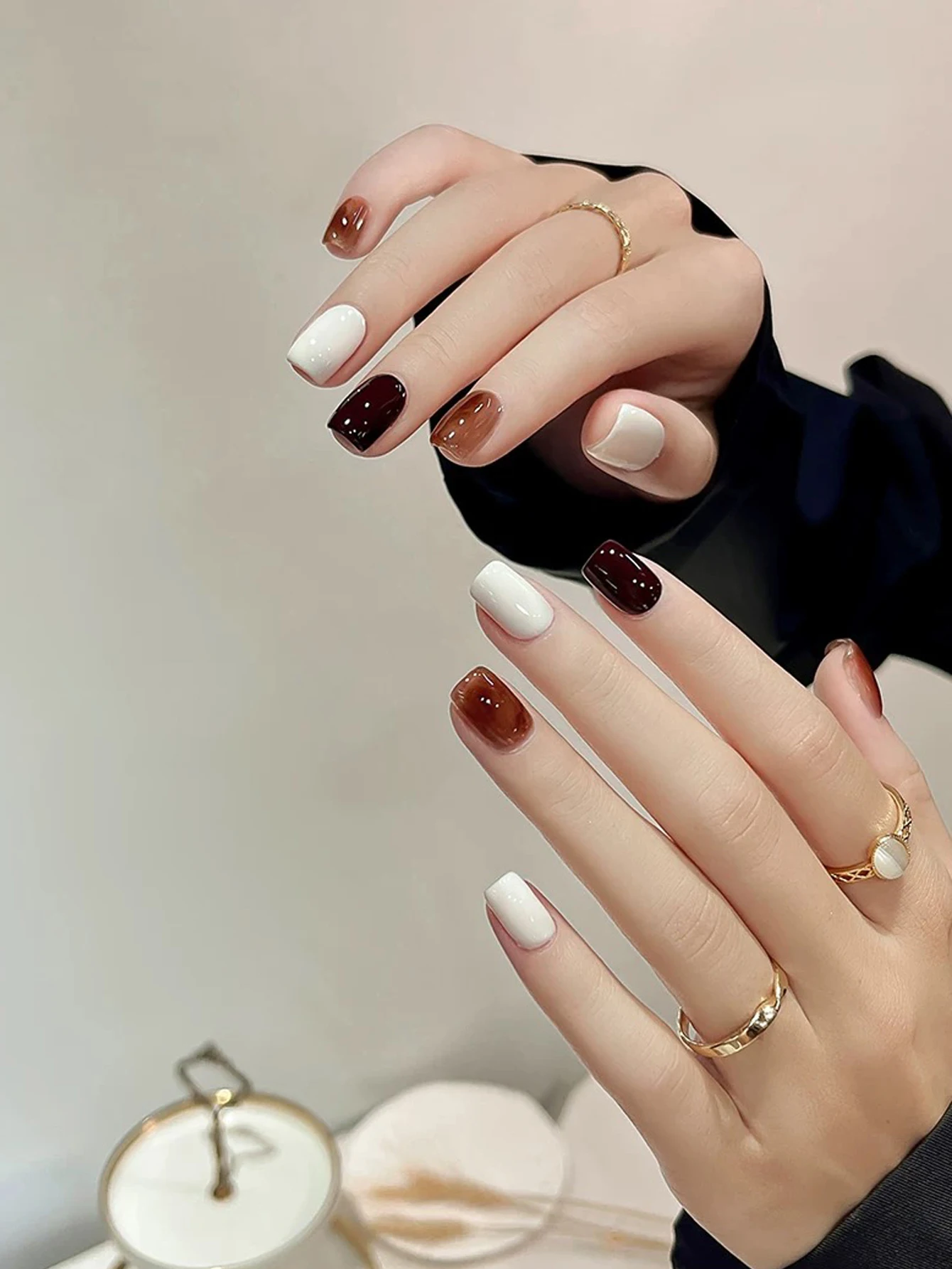 1/12 قطعة 12 مل طلاء أظافر جل بني كهرماني - لوازم فنية شبه شفافة للأظافر، طلاء جل للأظافر LED بالأشعة فوق البنفسجية