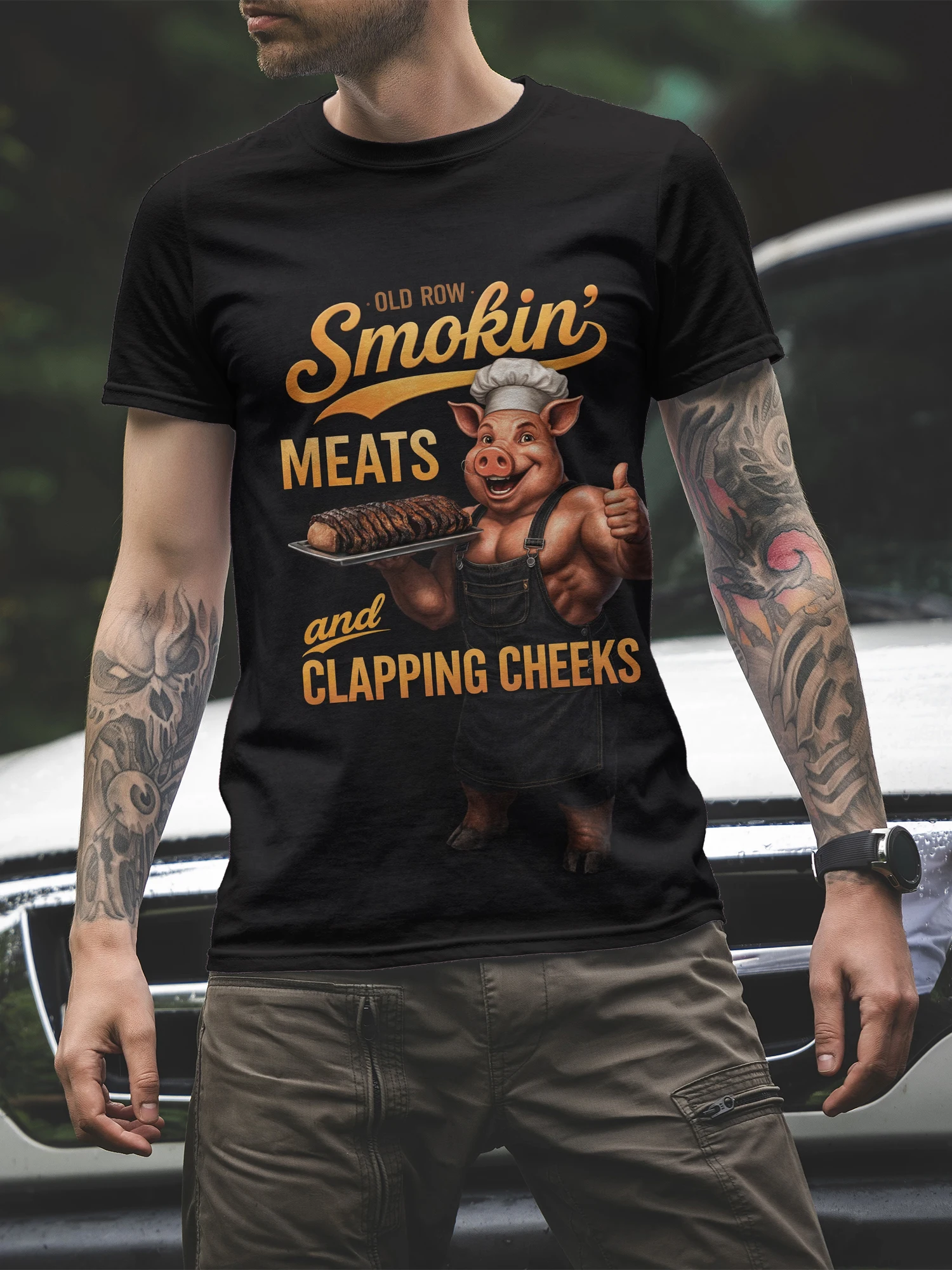 Kaus Grafis Penggemar BBQ Kaus - Vintage Fashion Enthusiasts ulasan dan harga