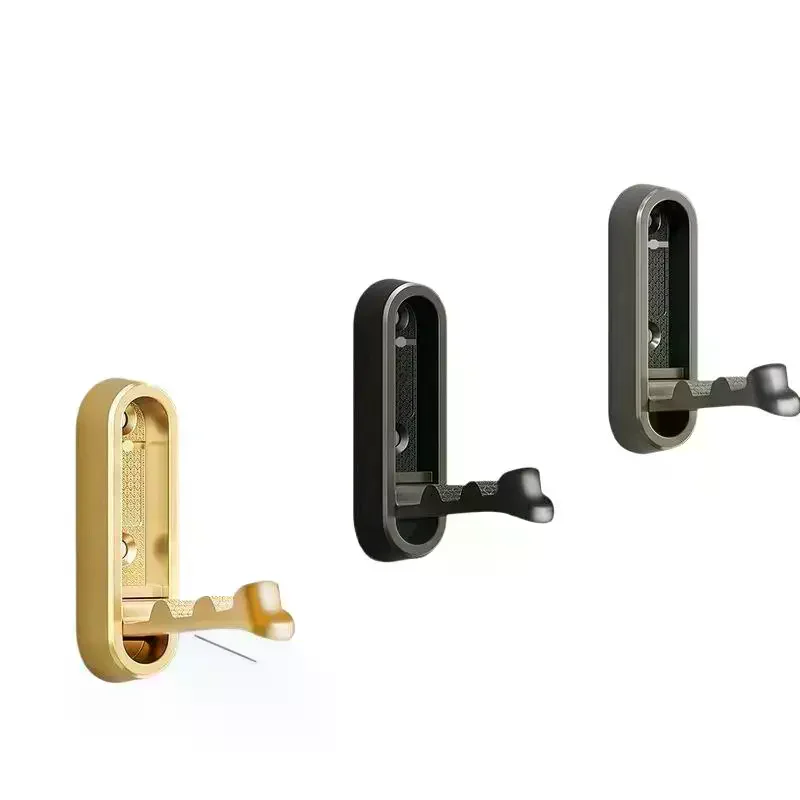 /PFU/Folding Wall Hooks Heavy Duty Space Saving For Entryway Hanging Keys Bags Towels Concealed