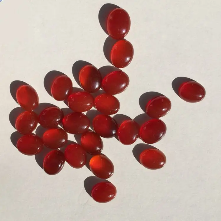 Wholesale 10pcs/lot Natural AAA Red Agate Carnelian 4x6mm 5x7mm 6x8mm-18x25mm Oval Semi Gemstone Jewlery Cabochon Ring Face