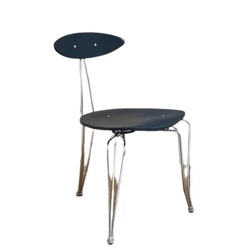 

Medieval solid wood dining chair, home backrest chair, retro cafe restaurant, hotel designer casual stool