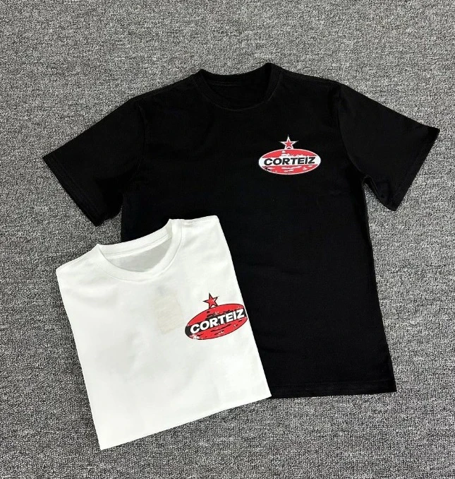 

The New Corte Printed T-shirt Is A TrendyStreetwearHip-hopSkateboarding and CasualRound-neck Top for Both Men and Women