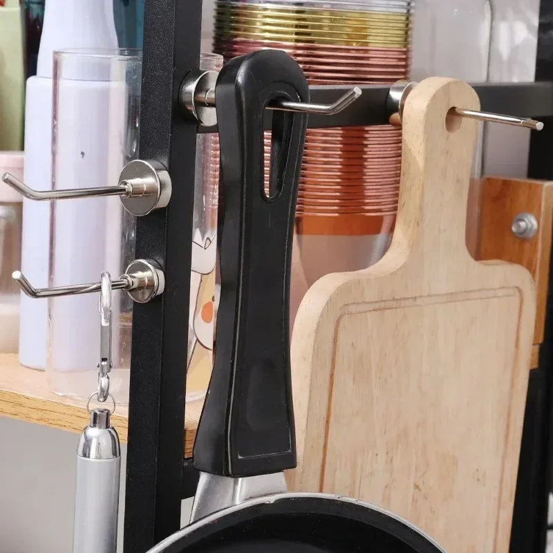 Right Angle Magnetic Hooks Strong Magnetic Hook Punch-free Heavy Wall Hanging Magnet Racks Kitchen Bathroom Organization Tools