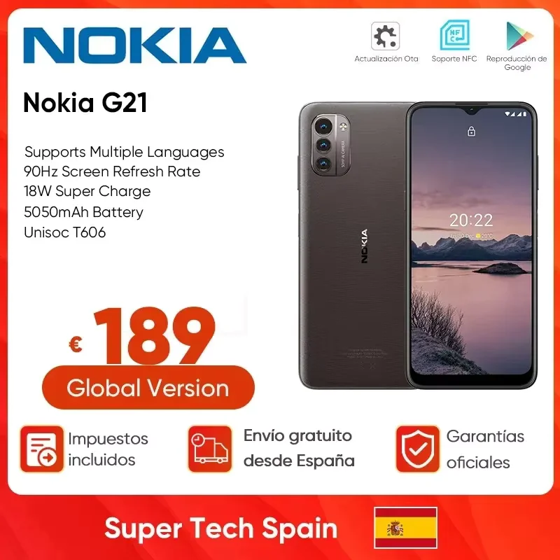Nokia G21 Samartphone Android 11 Unisoc T606 18 W Ladefunktion 5050 mAh Akkukapazität Android11 6 GB