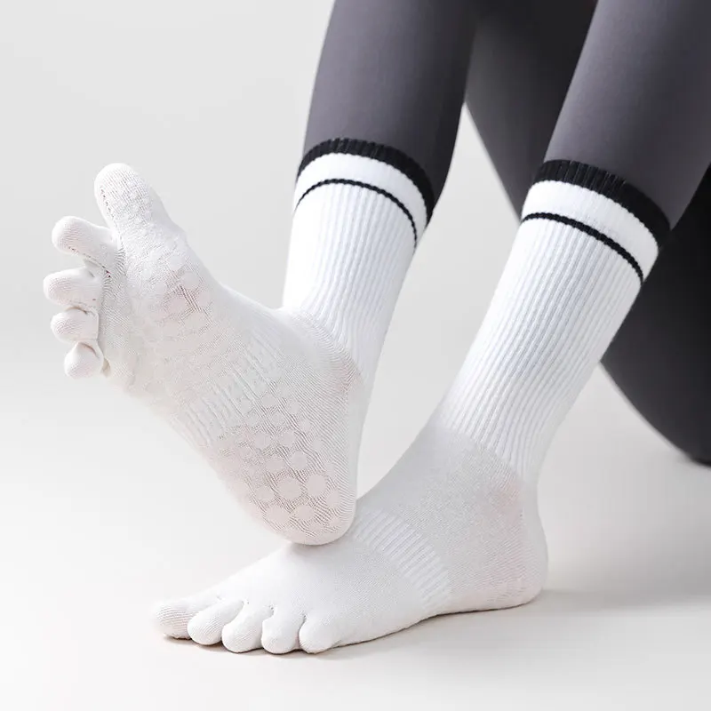 Miosam custom logo Professional 5 toes yoga socks dog sports socks Pilates anti-slip silicone soft socks fitness indoor socks