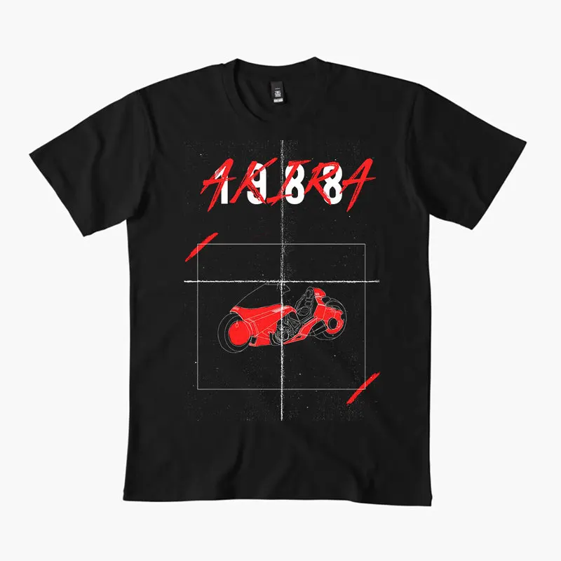 Akira Cyberpunk City Explosion Gift T‑Shirt Katsuhiro Otomo Retro Manga Shotaro Kaneda Neo‑Tokyo Anime Print Short Sleeve Tops