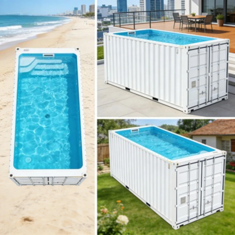40ft Container Swimming Pool for Family Gathering Large Space Safe Non Slip Pool