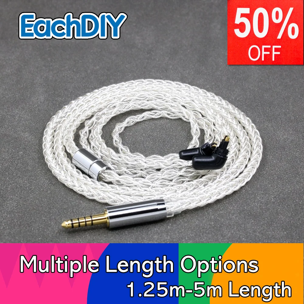 

8 Core 99% 7n Pure Silver Palladium Earphone Cable For Sony MDR-EX1000 MDR-EX600 MDR-EX800 MDR-7550 LN008402