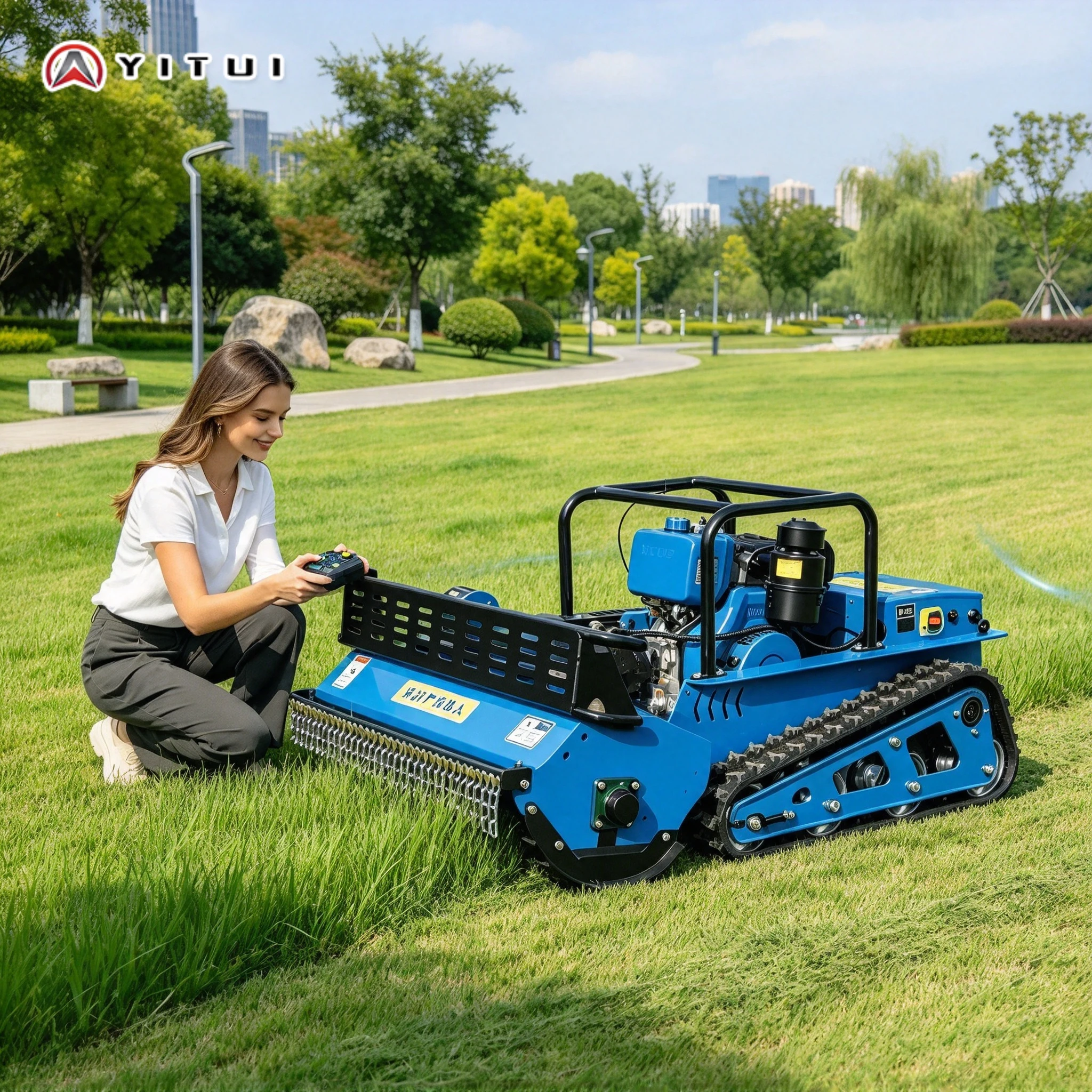 Hot Sale Remote Control Lawn Mower,Stable Running, Great for Sloped Lawn, Backyard & Green Belt Grass Mowing Customized
