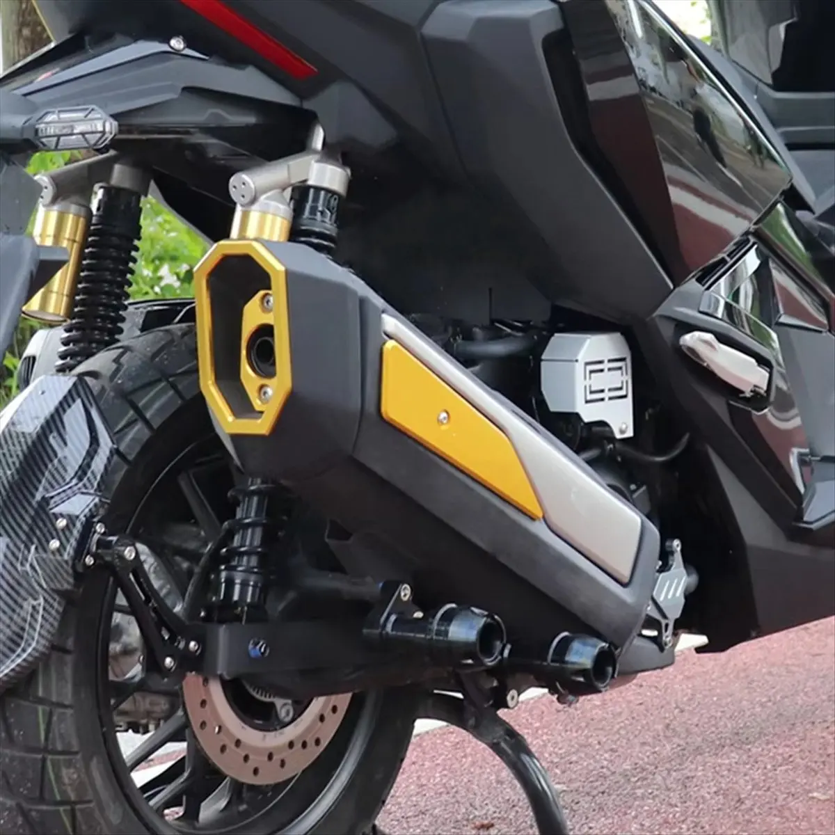 دراجة نارية العادم الحرارة Dhield معدات الحماية غطاء لملحقات ADV350 2021-2025