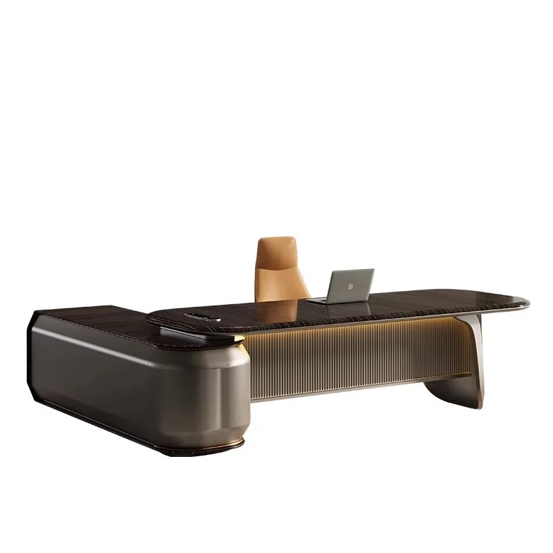 Desk Simple Modern President's Desk Office Furniture Light Luxury File Cabinet Manager Taipan Desk