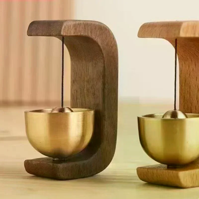 Magnetic Wooden Doorbell Hanging Bell Self-adhesive Creative Door Bells