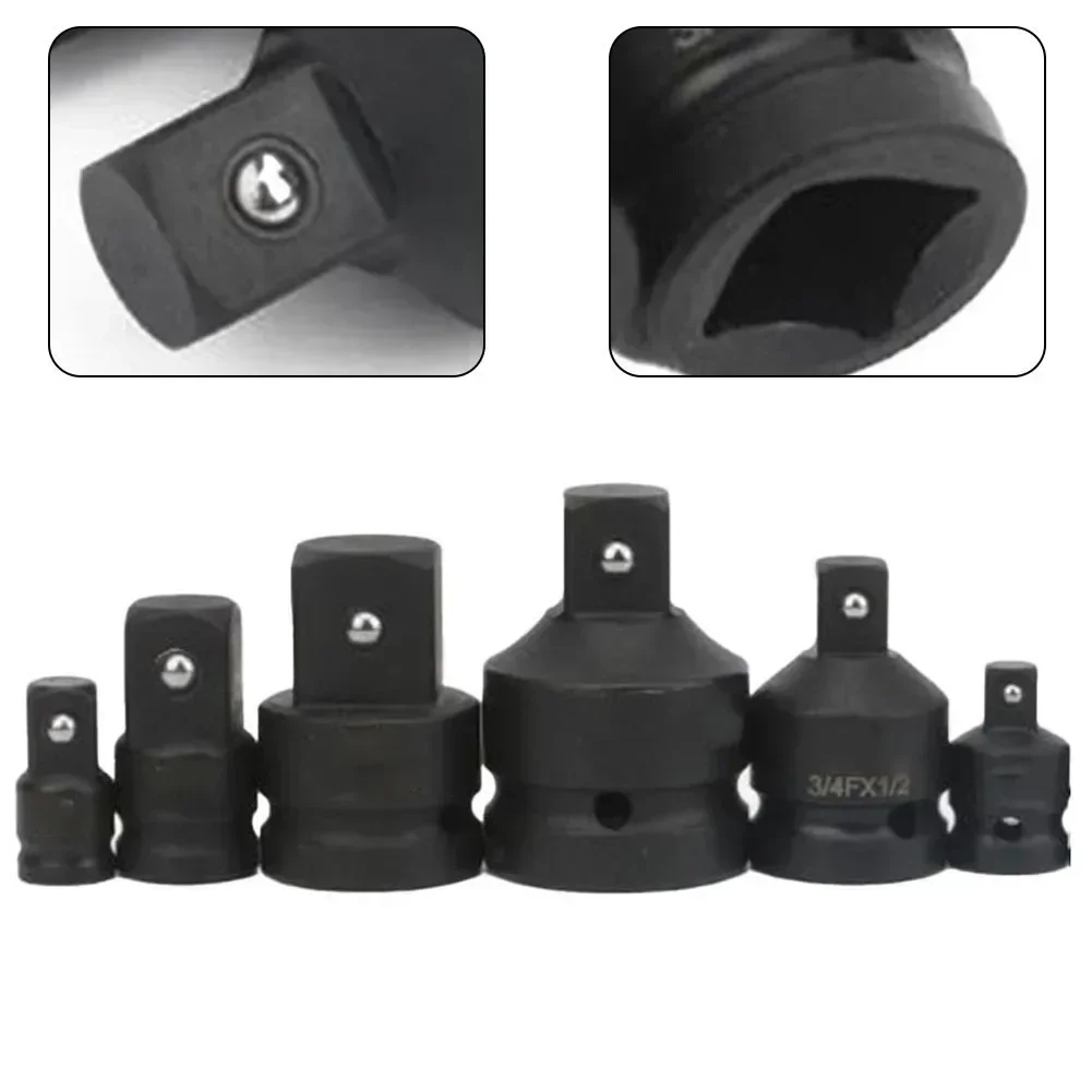 1PC Socket Convertor Adaptor Black Variable Diameter Sleeve Square Sleeve Conversion Flying Head Adapter 1/2 3/8 1/4 Tool Set