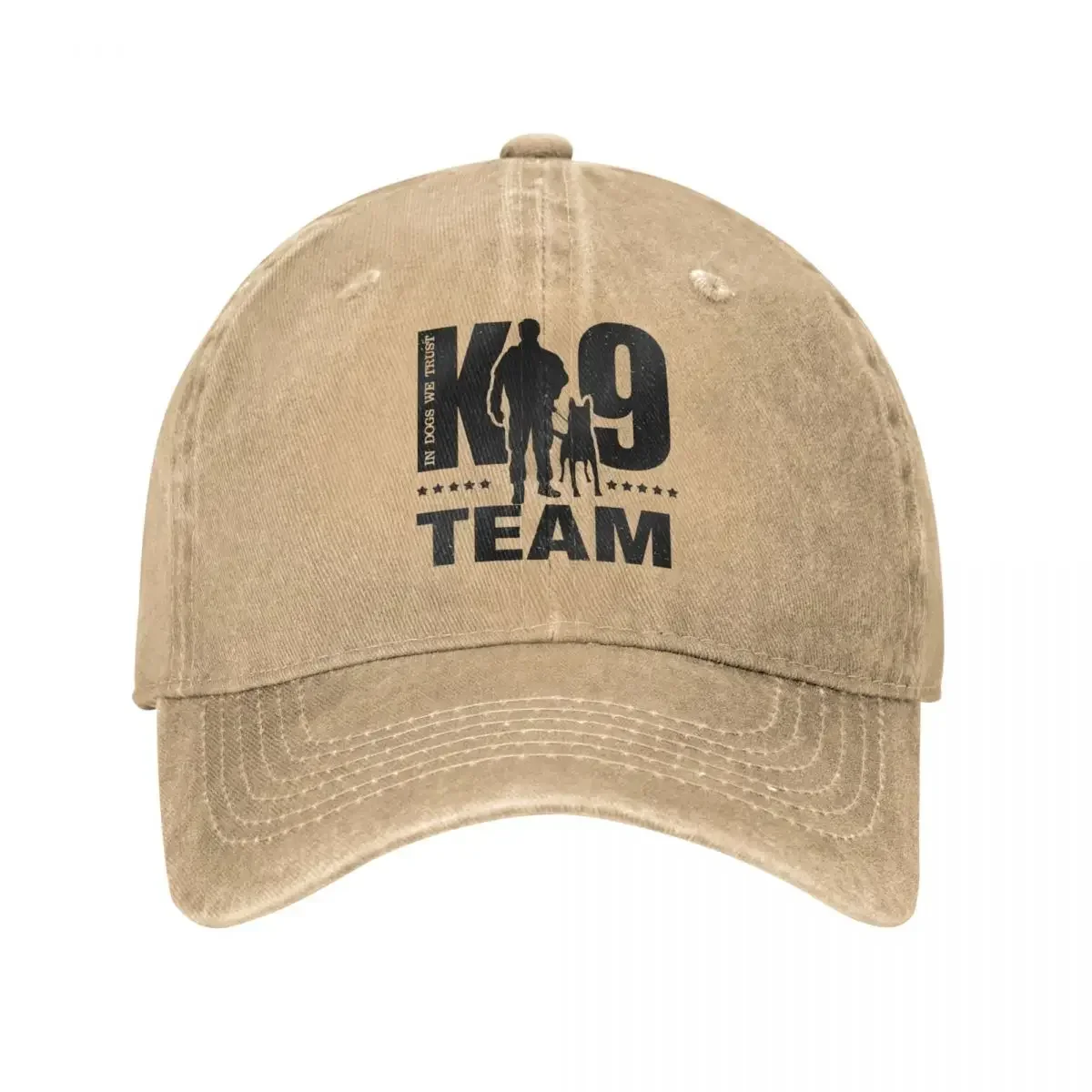 Vintage K9 Team K9 Unit Malinois Baseball Caps Unisex Distressed Washed Snapback Hat Belgian Dog Outdoor Adjustable Fit Hats Cap