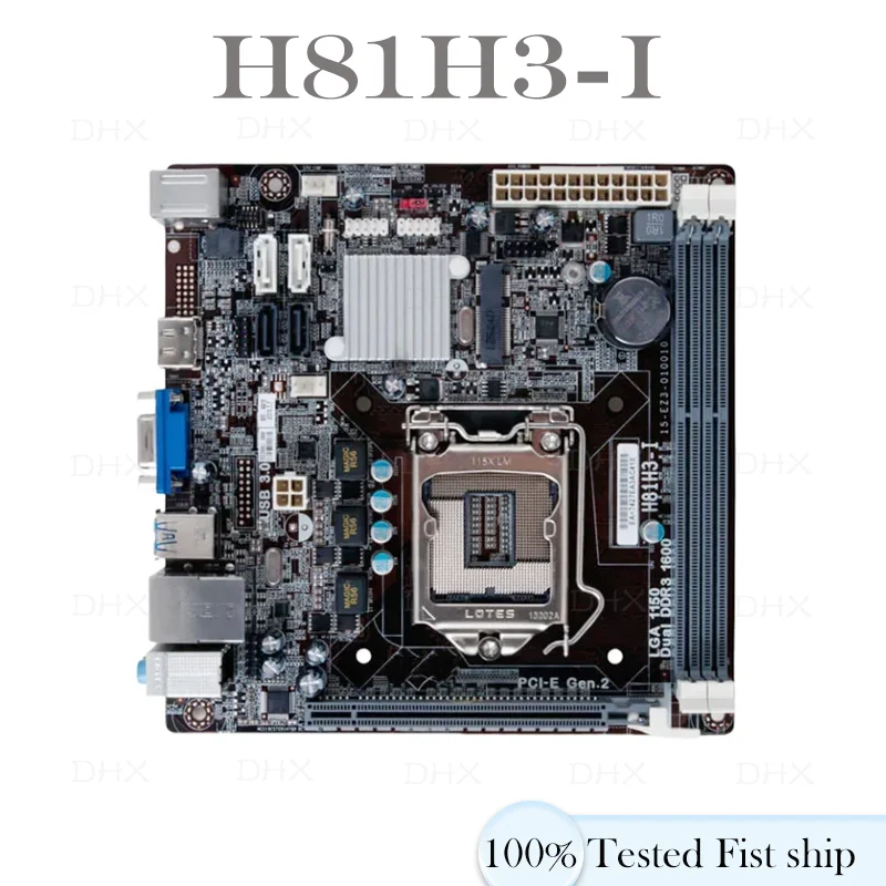 For ECS H81H3-I Motherboard 16GB HDMI LGA 1150 DDR3 H81 Mainboard 100% Tested Fully Work be shipp quickly DH