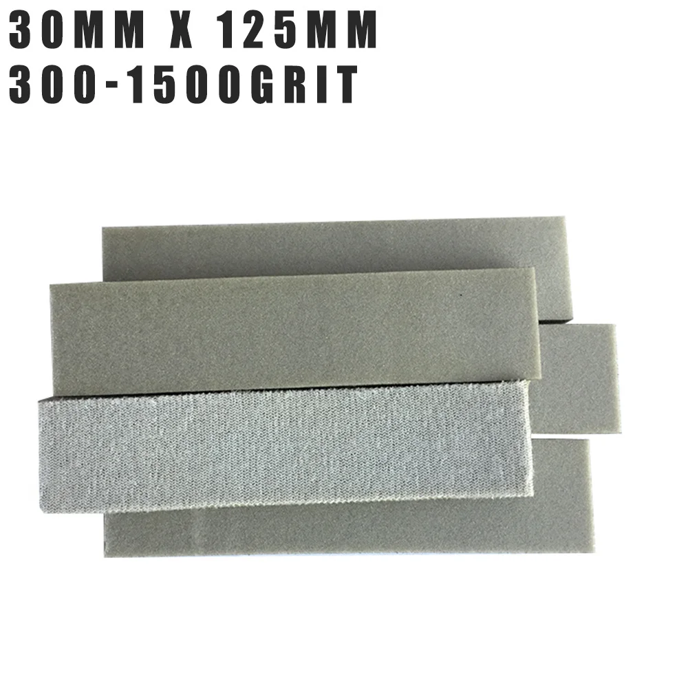 30X125Mm Flocking เปียกและแห้งกระดาษทรายฟองน้ำ Abrasives Hook & Loop คอมพิวเตอร์ขัดแม่พิมพ์พลาสติกสายบดและขัด