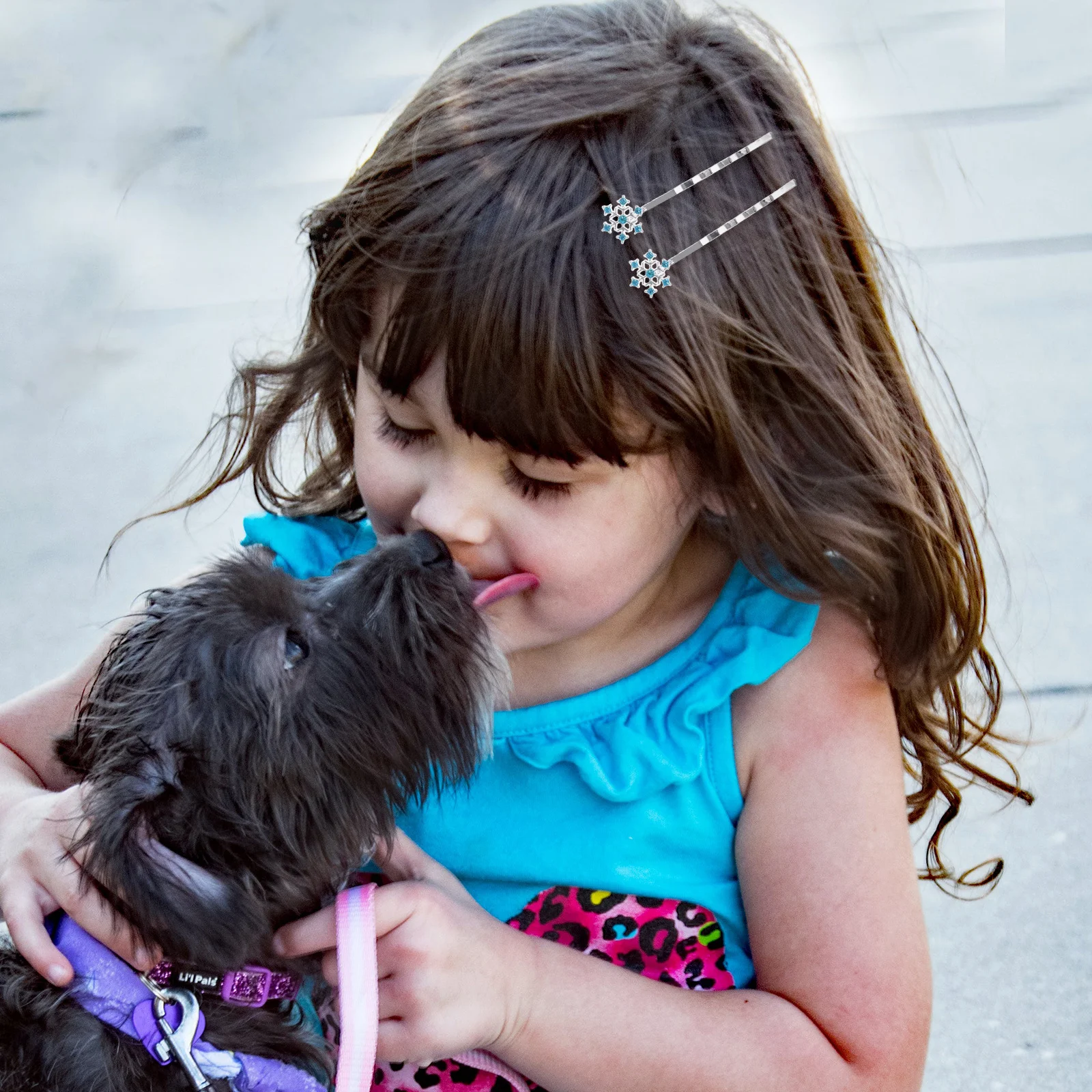 مجموعة مشابك شعر بشريط مختلط مكونة من 6 قطع من أحجار الراين المعدنية الملونة المتينة لتصفيف الشعر #1