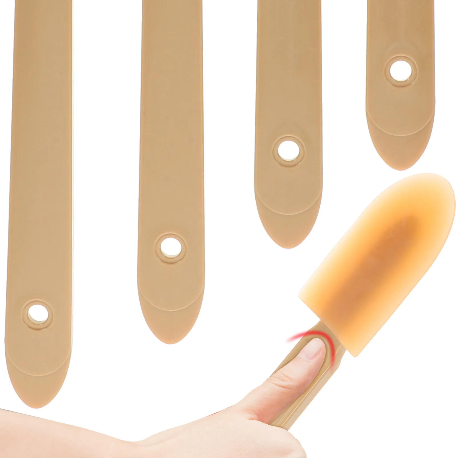 4Pcs Filling Repair Tools Caulk Finishing Manual Scraper Set Extended Reach Sealant Spatulas for Kitchen Bathroom Wall Tile