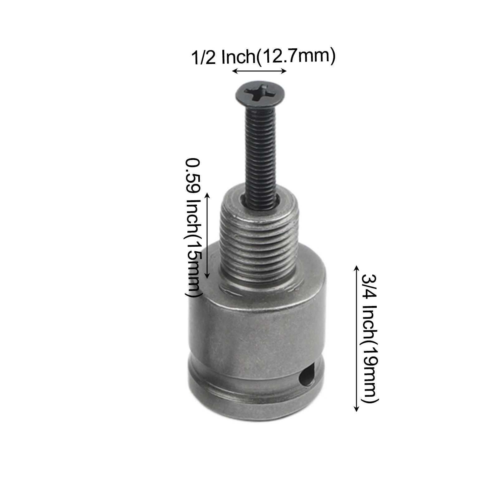 1/2 20UNF Keyless Drill Chuck with 1/4 inch Hex Shank Adapter for Impact Drivers Featuring Quick Release and Secure Lock Design