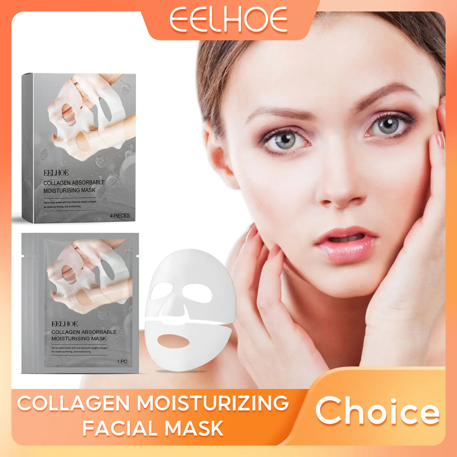 

Collagen Face Mask Moisturizing Shrink Pores Hyaluronic Acid Brightening Oil-Control Firming Beauty Health Skin Care Facial Mask