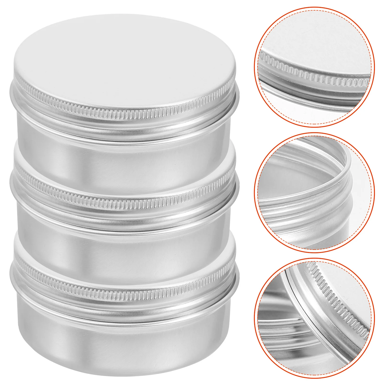 4 قطعة حاوية الصابون الألومنيوم المستديرة للكريم لتقوم بها بنفسك تخزين صندوق معدني صغير من القصدير مجوهرات الحلوى الشمع الحرفية الهدايا المنزل الاستخدام اليومي