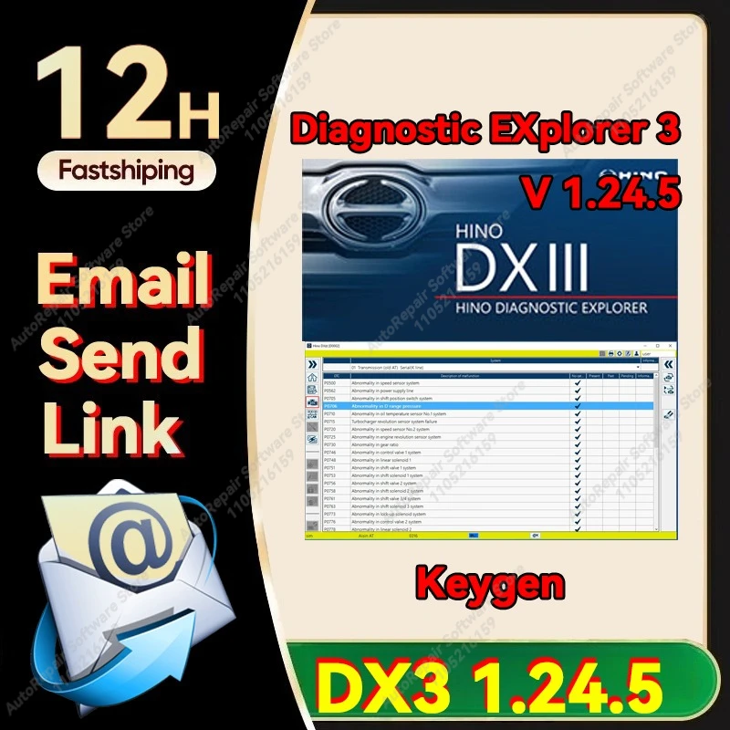 2025 Hot Hino Diagnostic EXplorer 3 Hino DX3 1.24.5 + حل تشخيص keygen برنامج تشخيص الشاحنة المتوسطة والثقيلة #1