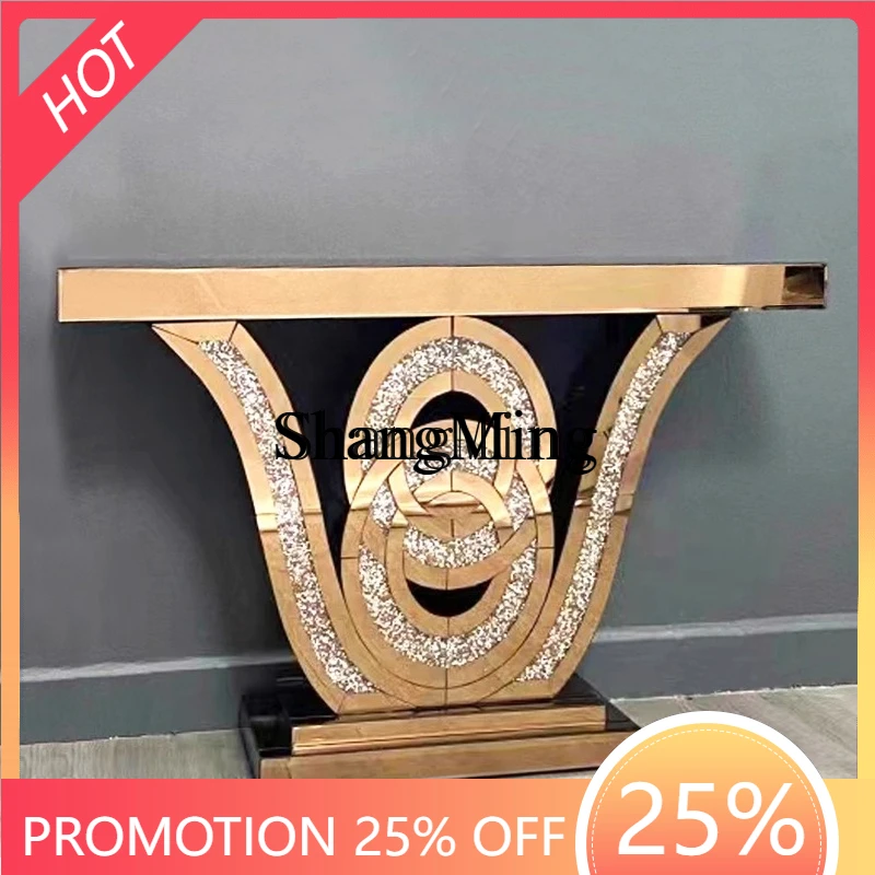 FG  good-looking Entrance Entrance End View Terrace Hotel Clubhouse Display Stand Decorative Cabinet Mirror Entrance Table