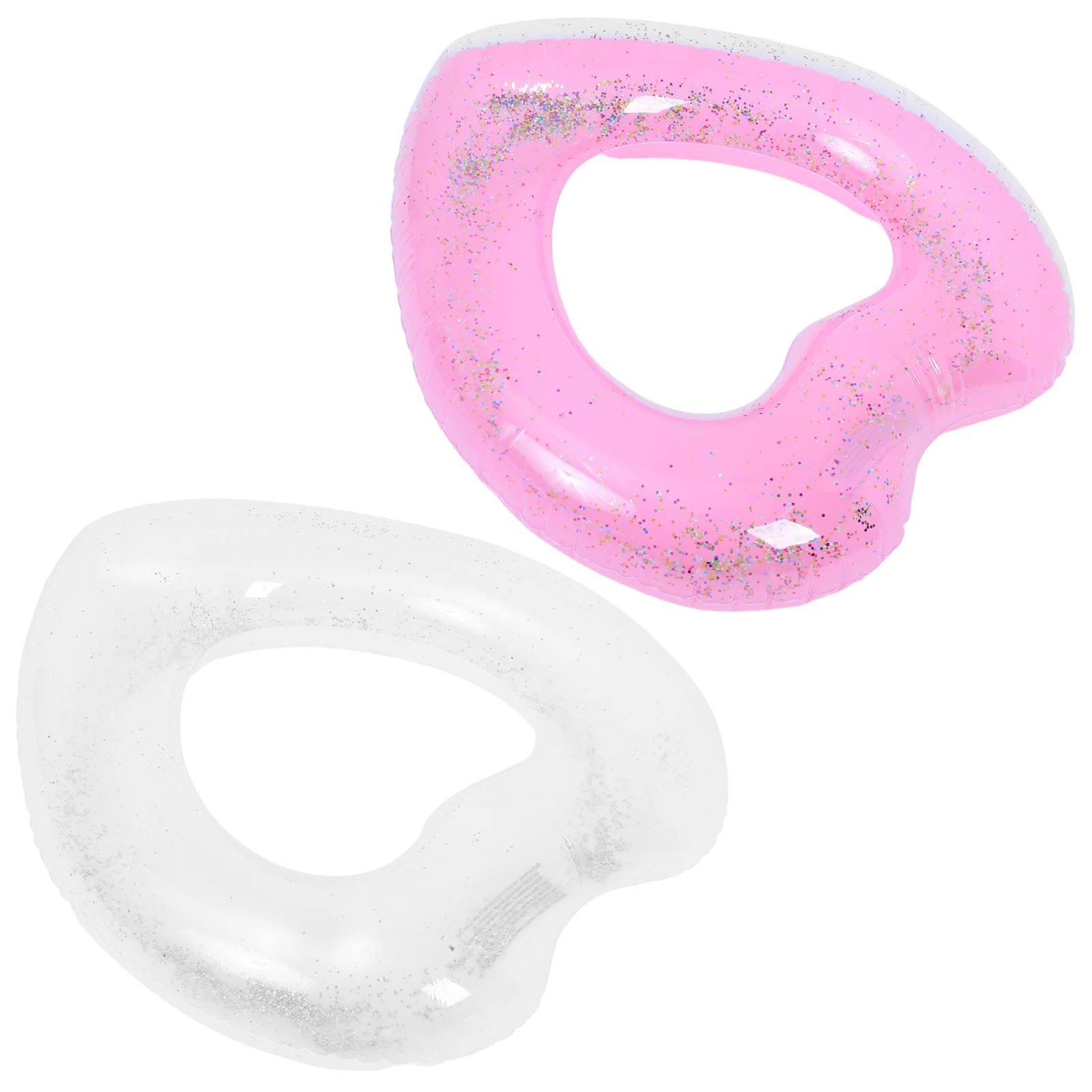 

2pcs Heart Shaped Swimming Ring Float for Adults Pool Beach Party Summer Inflatable PVC Floating Toy Swim Circle