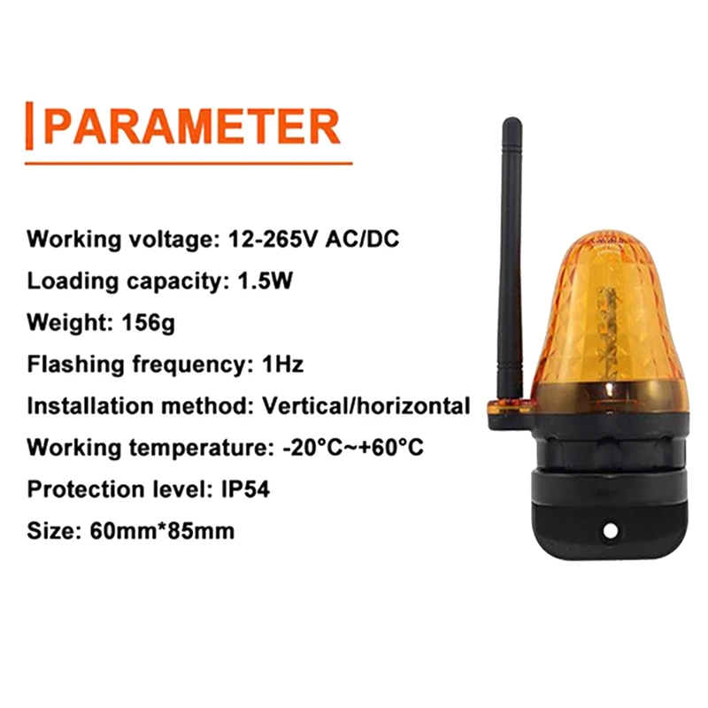 1 PCS Universal 12V-265V LED Signal Alarm Light Strobe Flashing Light Wall Mount Emergency Warning Lamp For Gate Opener