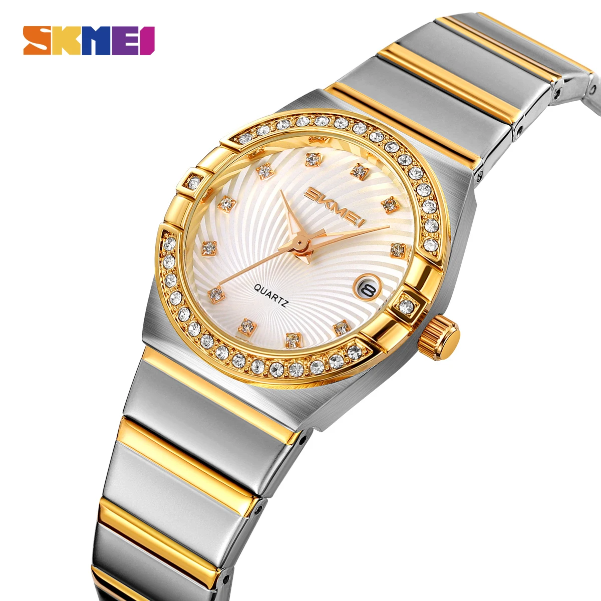 SKMEI Small Dial Stainless Steel Quartz Wristwatch Women Top Brands Luxury Watches Fashion Simple Waterproof Sports Ladies Watch