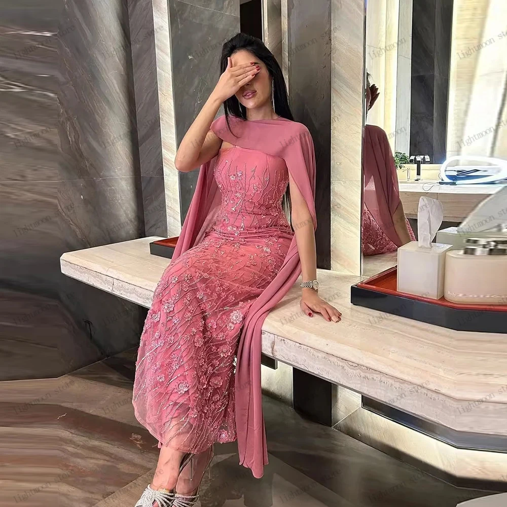 

Gorgeous Evening Dresses Exquisite Prom Dress Lace Appliques Sleeveless Backless Robes Glamorous Vestidos De Gala Customized