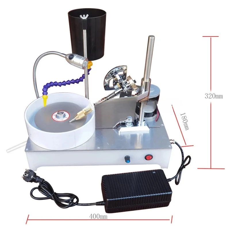 2800RPM Gemstone Grinding Faceting Machine Faceted Jewelry Polishing Machine Polisher Flat Grinder Lapidary Machine 120W