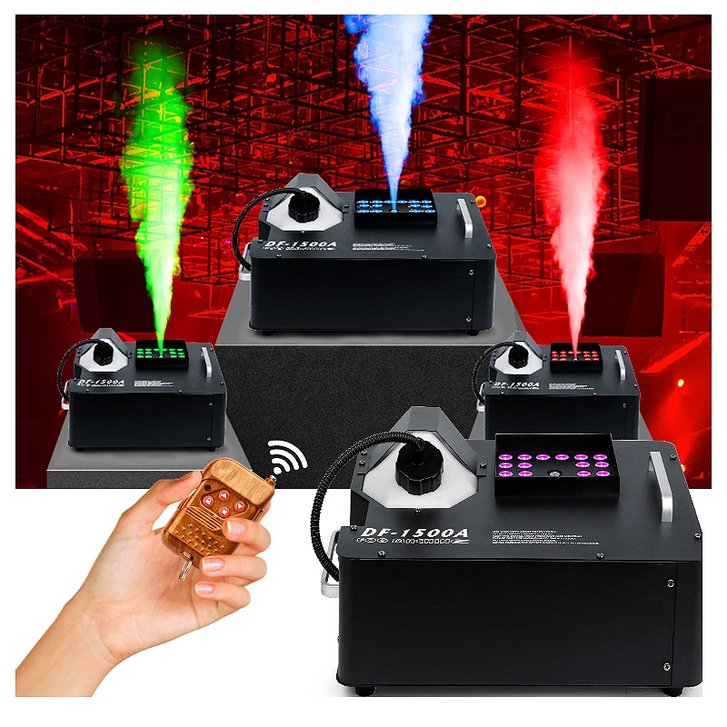 Best Popular DMX512 High Density Smoke Generator for Party Stage Bar Remote Control 1500W Fog Machine