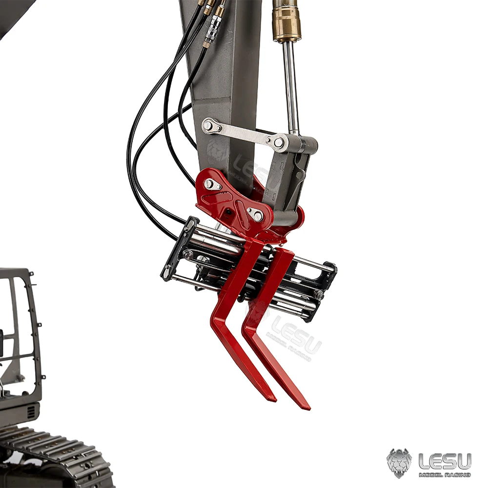 

LESU RC Hydraulic Excavator 1/14 Metal 270°Rotatable Fork for Aoue C374F Radio Control Digger Heavy Machine Model Toy Adults