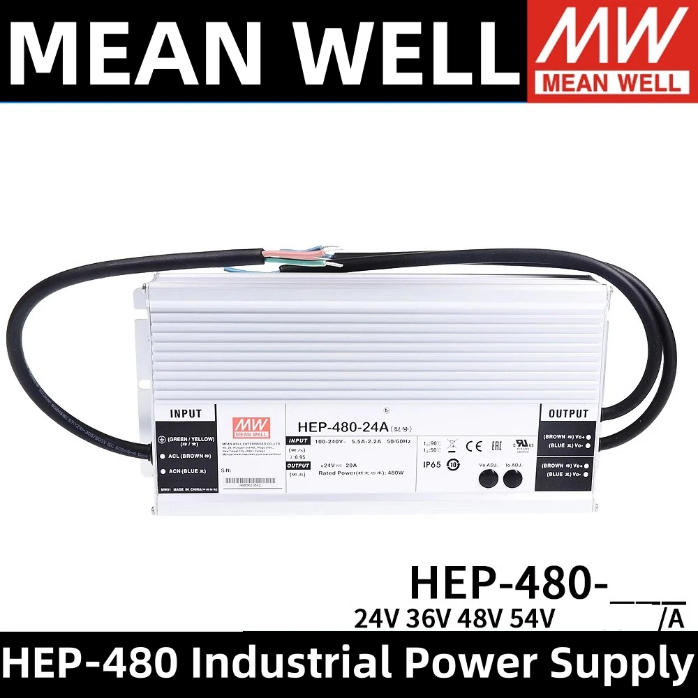 Taiwan MEANWELL HEP-480-24A HEP-480-36A HEP-480-48A single output switching power supply built-in active PFC function