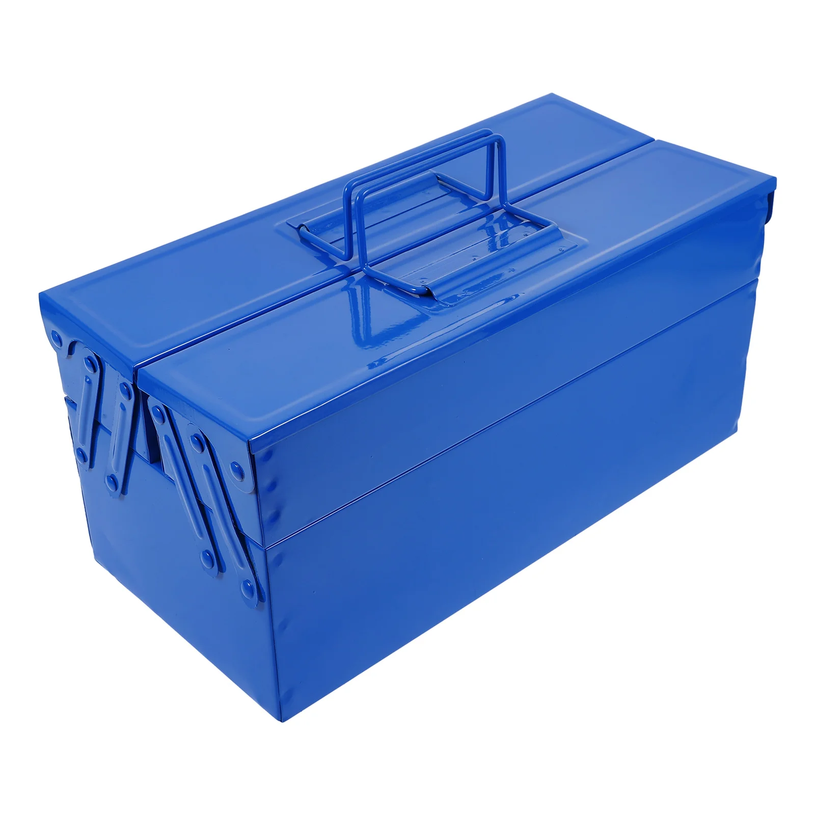 

Tool Storage Box Double Layer Toolbox Portable Handheld Case for Travel Outdoor Foldable Home ganization Lightweight Reinforced